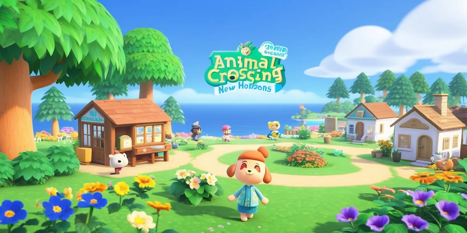 A serene and vibrant digital illustration of the Animal Crossing: New Horizons game, featuring a beautiful island setting with lush green trees, colorful flowers, and a clear blue sky, with Tom Nook's store and various villager homes scattered throughout, and a character such as Isabelle or Tom Nook in the foreground, with a warm and inviting atmosphere, in a style reminiscent of the game's charming graphics, with soft lighting and delicate textures, and a sense of tranquility and relaxation, with the game's logo subtly integrated into the scene, in a bright and cheerful color palette.